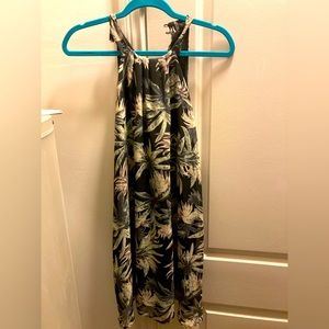Blk floral a-line dress